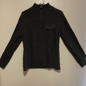 Mens OutDoor Life Mock Neck Partial Zip Pull Over | Sweat Shirt | Sweater